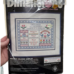 Dimensions Counted Cross Stitch craft Kit Precious Children Sampler #3609 NEW